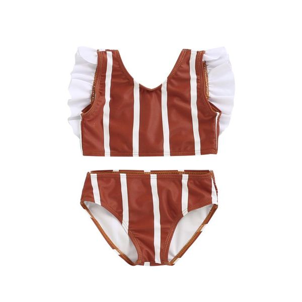 

striped toddler kids baby girl infant clothes romper, White