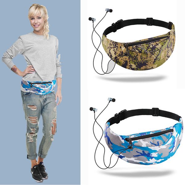 

colorful 3d print women waist bag waterproof money travel fanny pack mobile phone waist pack hip belt bag pouch sports