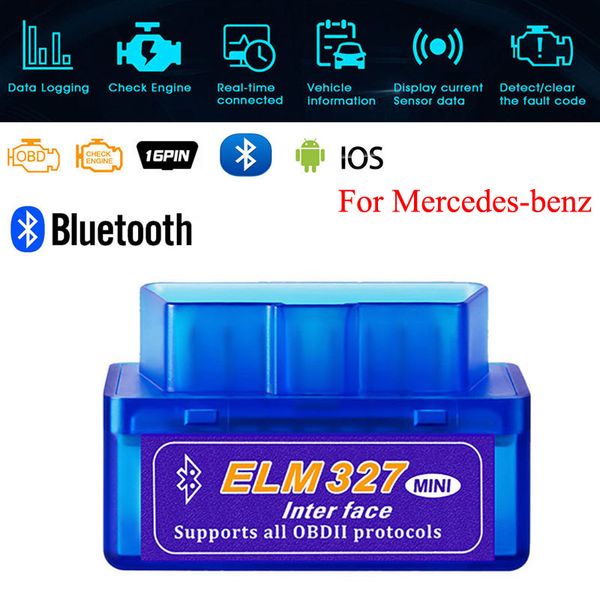 

for w212 w211 w210 w205 w204 w221 w176 w124 gla cla cls elm 327 bluetooth elm327 obd2 scanner car diagnostic tools