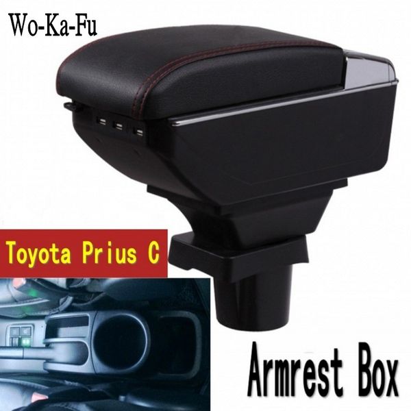 

for prius c prius c armrest box central store content storage box aqua armrest with cup holder ashtray usb interface