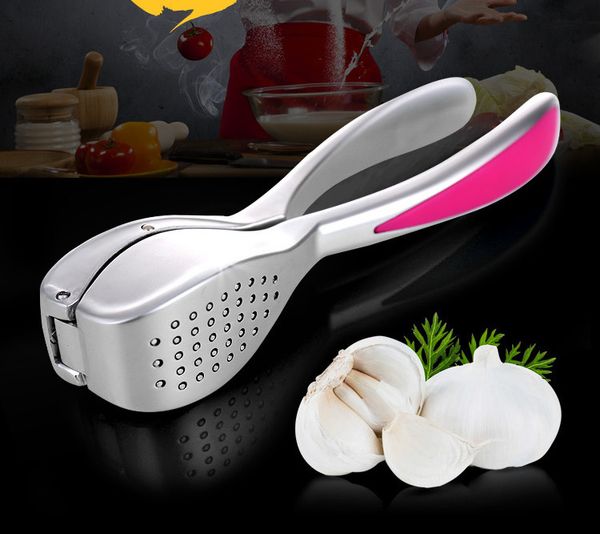 

a press stainless steel hand dynamic pressure garlic mashed garlic organ peel garlic originality kitchen small tool plug-in card packing