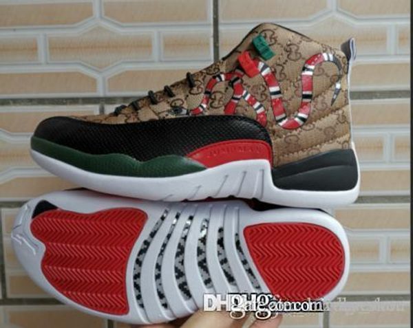 

2019 new shoes online retro man 12 12s luxury designer sneakers 2019 family flint french blue cool grey men women shoes, Black