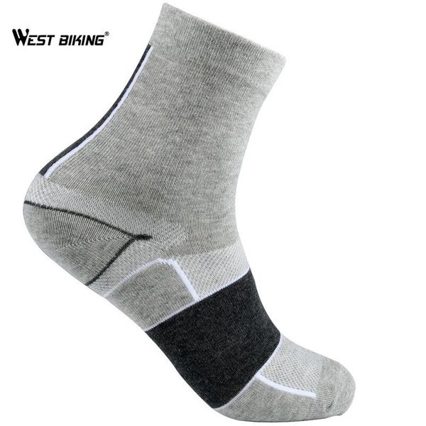

west biking men's socks professional antibacterial breathable elastic sport socks running hiking bike bicycle cycling, Black