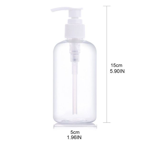 

250ml pump empty bottle plastic hand sanitizer lotion shampoo dispenser wash