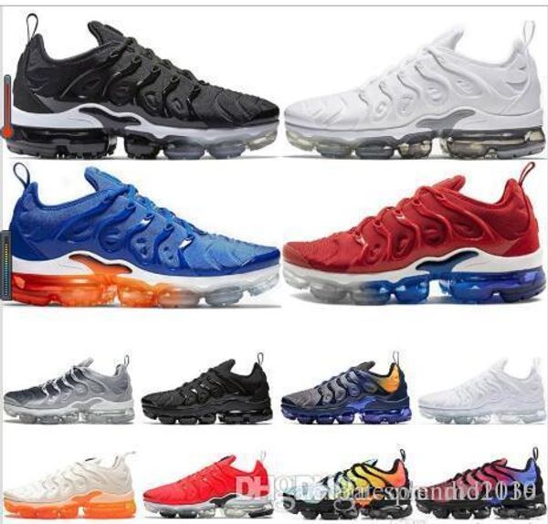 

designer 2019 tn plus shoes women mens sport sneakers pure platinum triple black white cool wolf grey chaussures air tns trainers