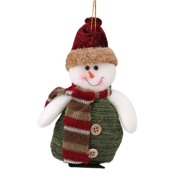 

2019 new 1pc indoor christmas tree hanging ornaments santa claus snowman reindeer cloth craft doll pendants gifts supplie hot