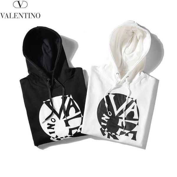 

explosive men's clothing men's hooded sweater men's and women's hoodie high street printing hoodie pullover sweater wint, Black