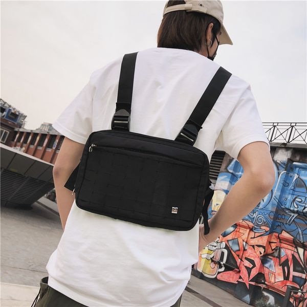

brand originality design 2019 ins hip hop tactical vest vest multi-pocket chest bag tide with disco contractor installed