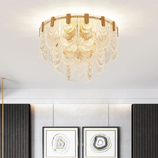 New Arrivals Modern Glass Chandelier Lights Luxury Gold Flush