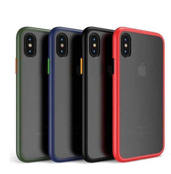 

transparent matte frosted baby skin hybrid tpu pc armor phone case for iphone 11 pro max xs xr x plus back cover