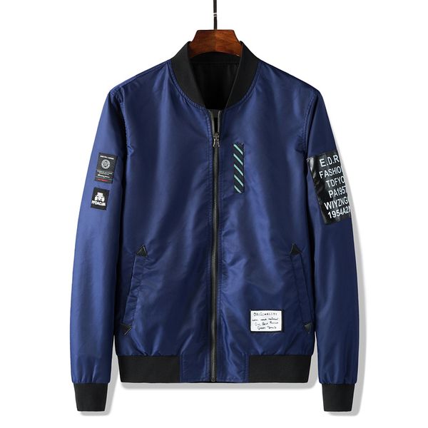 

японский стиль новый стиль smiley куртка двухсторонняя одежда молодежи бейсбол равномерное повседневный пальто мужские, Black;brown