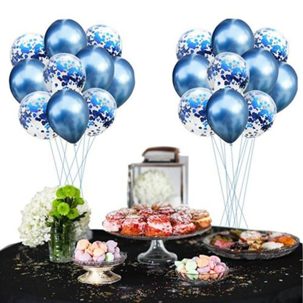 

10pcs metallic confetti balloons first happy birthday decoration kids baby boy girl my 1st one year party wedding supplies