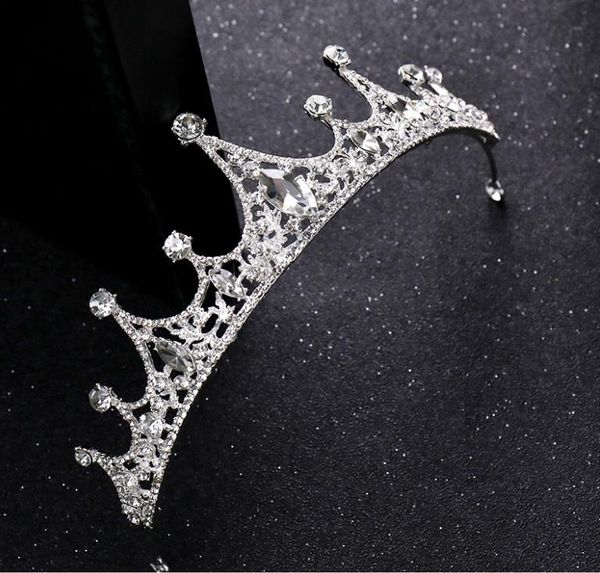 

rhinestone crown bride wedding headwear birthday party princess crown bridal accessories, Silver