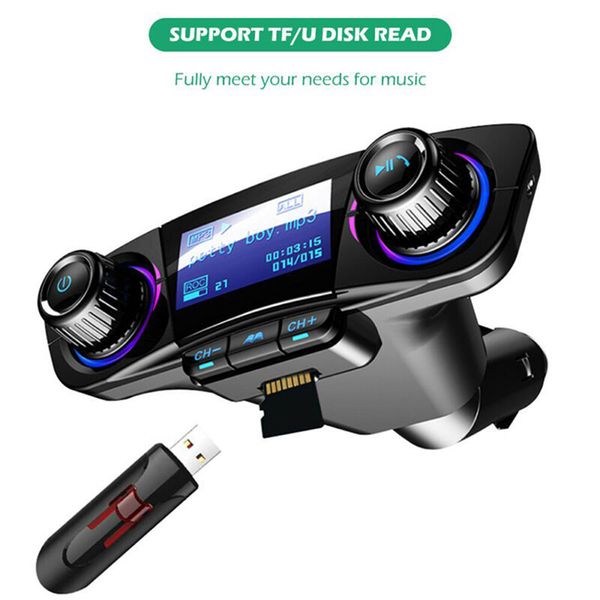 

new style bluetooth 5.1 smart vehicle bluetooth charger mp3 player fm transmitter