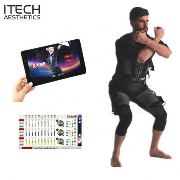 

wireless ems fitness training machine muscle stimulation android pad control for sports club gym or personal use indoor outdoor no limited
