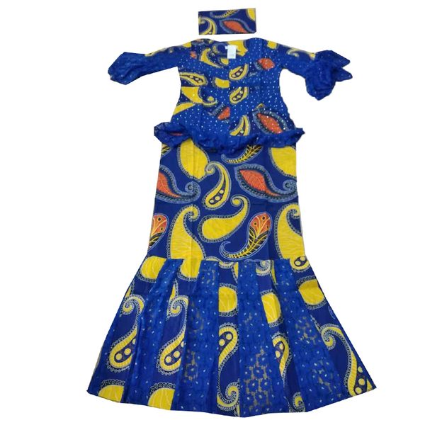

md 2019 african lace dresses for women ankara wax skirt short rapper with head tie dashiki print skirt south africa lady clothes, Red