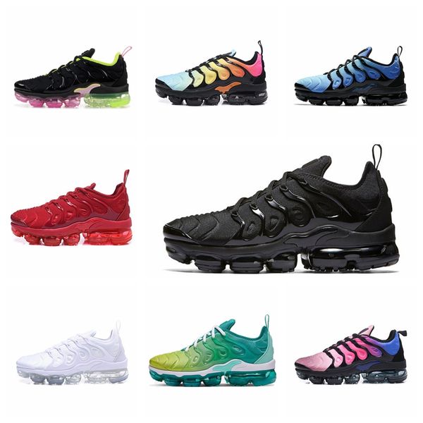 

e07 2020 tn plus metallic white silver triple black men running shoes plus trainer sneaker shoes size 36-45