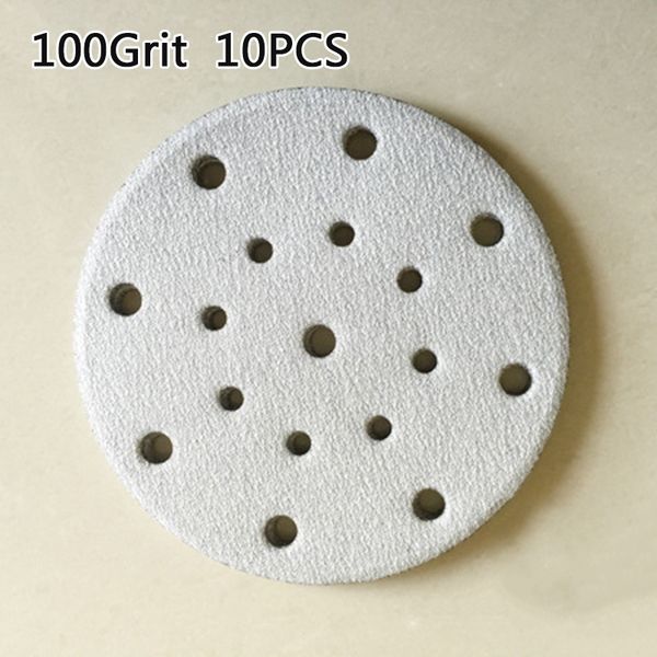 

10pcs 6 inch 17-hole hook and loop sandpapers round sanding disc 80/100/120 grit