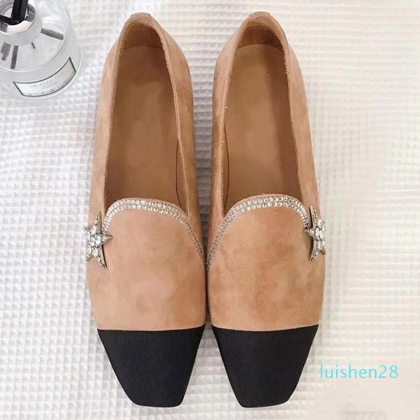 

new leather shoes women's casual leather sneakers metal decorative dress shoes l28, Black