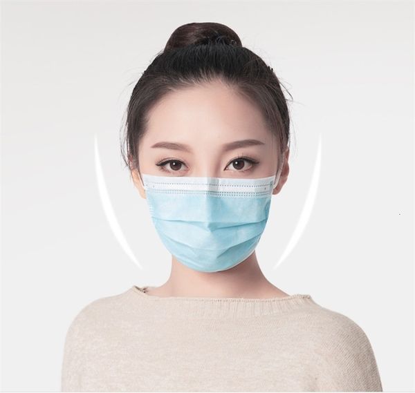 

dhl ship wholesales spot 3 layer 50 1pcs mask masks non woven plus meltblown cloth dust and haze wvui