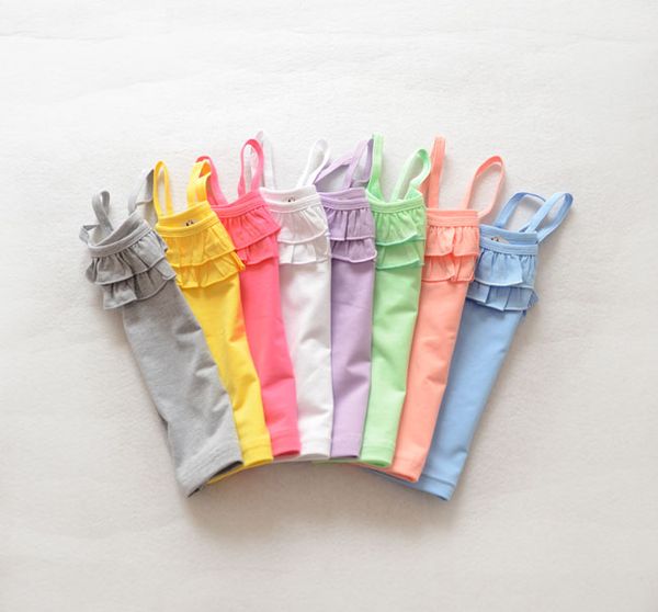 

the new girls' cotton candy color . leisure summer sling vest style all-match special offer, Blue