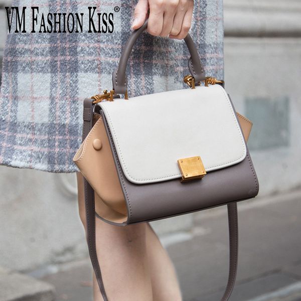 

vm fashion kiss split leather women trapeze handbag luxury handbags women bags designer crossbody bags purses and handbags