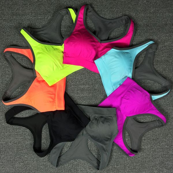 

orange purple blue black yellow rose gray yoga brassiere women racerback sports bra running crop tank gym fitness padded bra, White;black