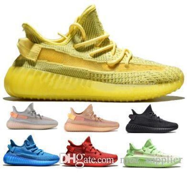 

good quality kanye west v2 yellow glow clay antlia static hyperspace blue red running shoes sneakers 2019 mens womens designers shoes