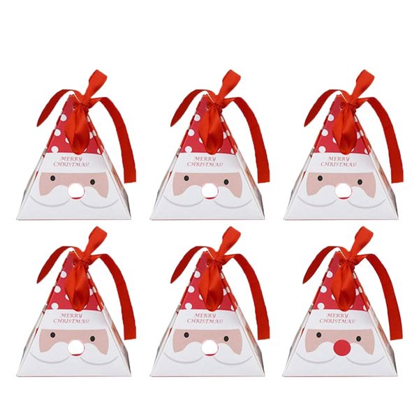 

wsfs 30 pcs gift boxes decorative candy boxes,christmas cookies candy bags, santa claus gift box present packaging for festi