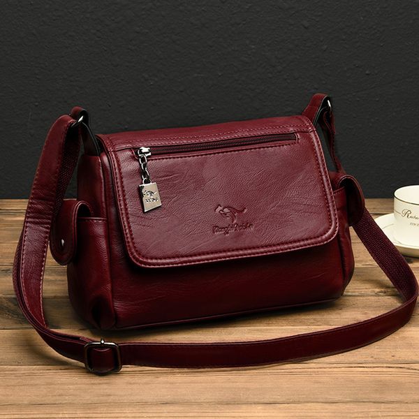 

fashion soft leather luxury handbags women bags designer multi-pocket crossbody shoulder bags for women famous brand sac a main