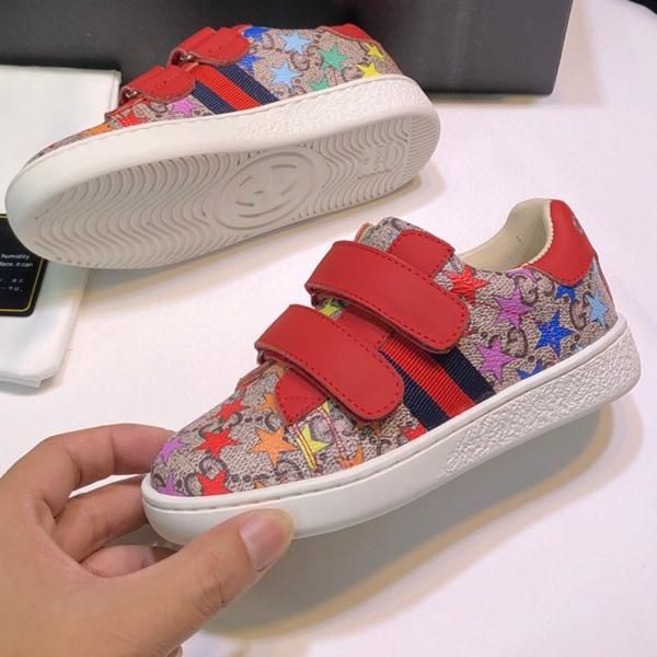 

kids designer shoes genuine leather chaussures enfants kids designer shoes girls fashion kids trainers, Black;red