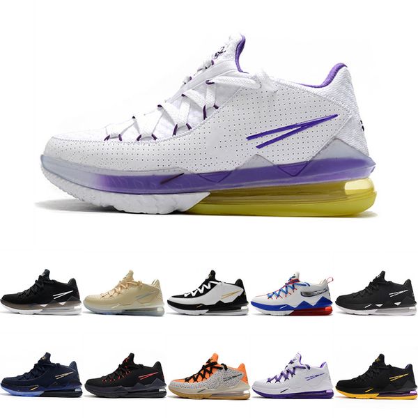 

2020 новый баскетбол обувь james 17 low-top белый фиолетовый синий черный желтый 17s высокого качества мужчины спортивная обувь 40-46, White;red