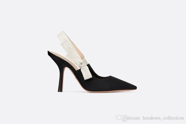 

Высокие каблуки Slingback Pumps, Высококачественные женские туфли на шпильках из черной технической ткани с размером ленты 34-40