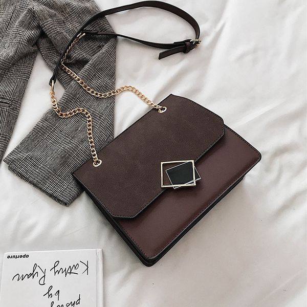 

autumn and winter women's retro scrub bag 2019 new korean version of the one-shoulder slant fashion casual small square bag