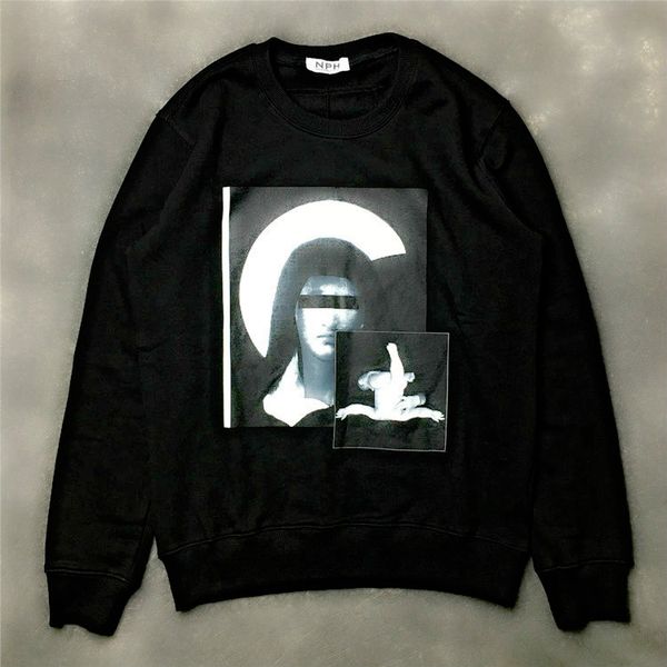 

mens designer hoodies givh35 new fashion brand luxury dark character printed round-necked guard clothes high quality, Black