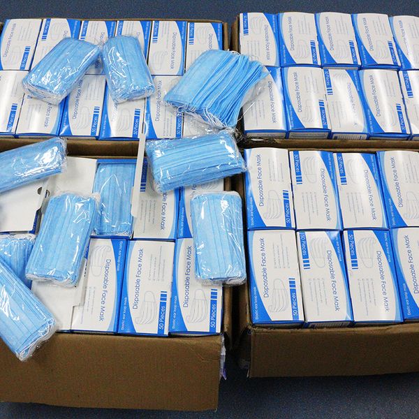 

by dhl 100pcs anti-dust flu face mouth masks 3 layer mask safe 58vj