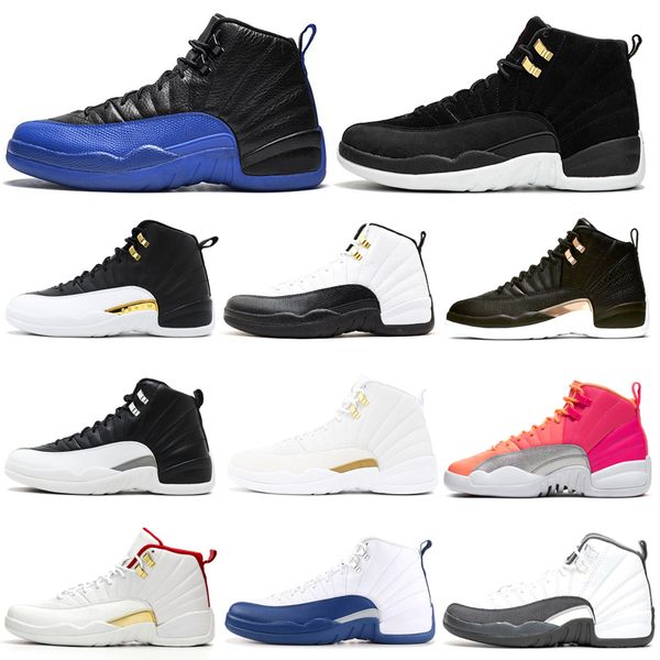 

2020 dark grey air retro jordan 12s men basketball shoes 12 reverse taxi game royal wings mens trainers sports sneakers 7-13