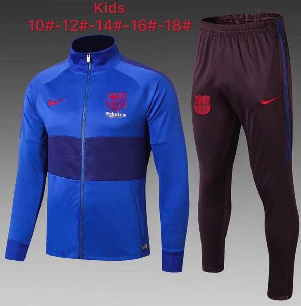 

2019 2020 kid occer barcelona fcb maillot de foot niÃ±o cami eta de fÃºtbol barca me i de jong griezmann football urvetement training u, Gray;blue