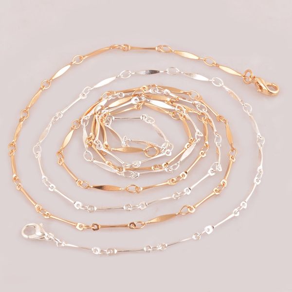 

delicate wholesale silver plated quality tiny handmade copper necklace chains,gold brass chain for pendant different length