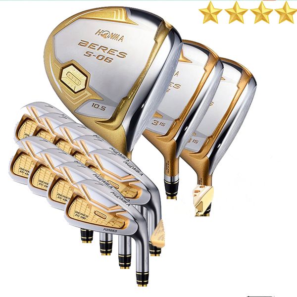 

New golf club honma 06 4 tar golf complete club driver fairway wood iron putter graphite haft cover no bag