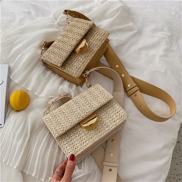 

straw bag bolsa feminina shoulder bag messenger vintage weave crossbody bags for women 2019 summer beach handbag for women#h25