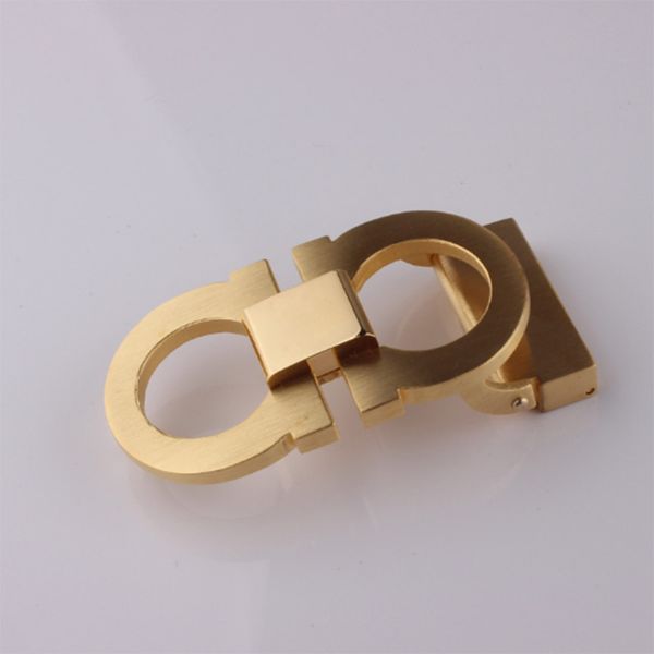 

2019 european and american fashion new men's business belt buckle casual solid color letter belt buckle, Slivery;black