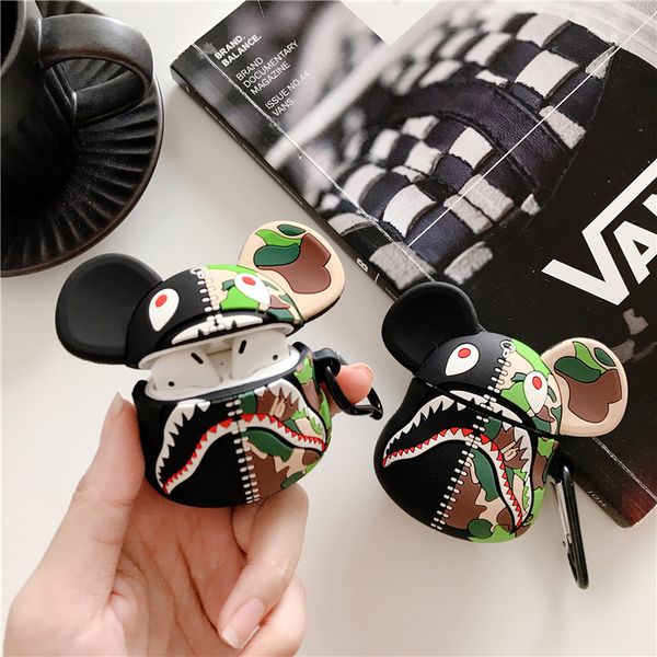 

for apple airpods case 3d cartoon design silicone case for airpods 2 protective earphone charging box cover for air pods