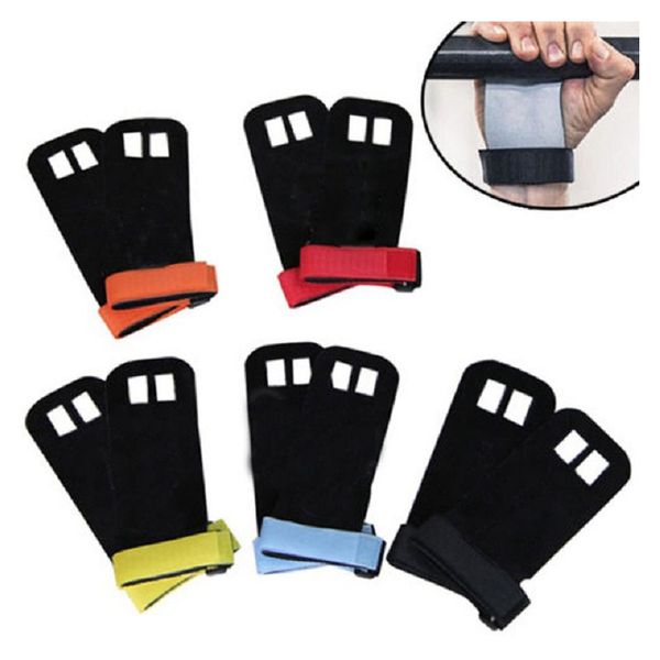 

1 pair s m l hand grip synthetic leather crossfit gymnastics guard palm protectors glove pull up bar weight lifting gloves