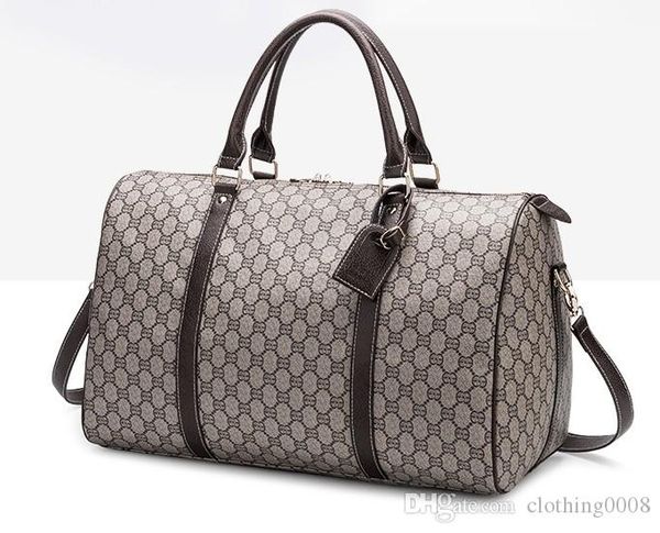 

новая мода мужская и женская дорожная сумка вещевой мешок, искусственная кожа багажная сумка большой емкости спортивная сумка 53см и 44см