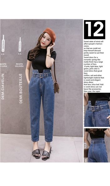 

dark blue wide leg straight jeans female spring new fashion
