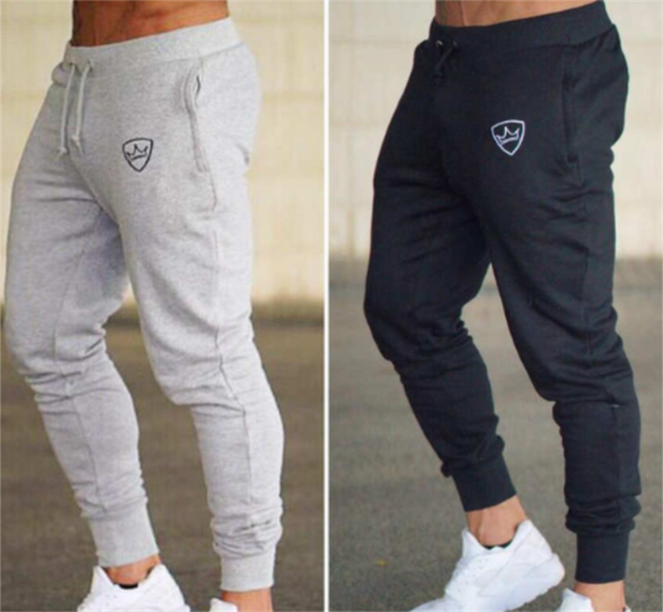 

spring and autumn men's sports running pants jogger breathable slim pants gym fitness running men track and field sports p, Black;blue