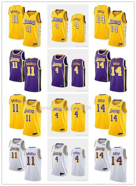 

mens & womens & youth los angeles lakers 11 avery bradley 4 alex caruso 14 danny green custom basketball jerseys, Black;red