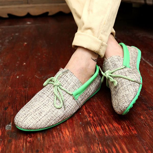 

size 45 fashion linen canvas mens shoes breathable new trends 2020 man casual shoe male sneaker summer shoes men loafer, Black