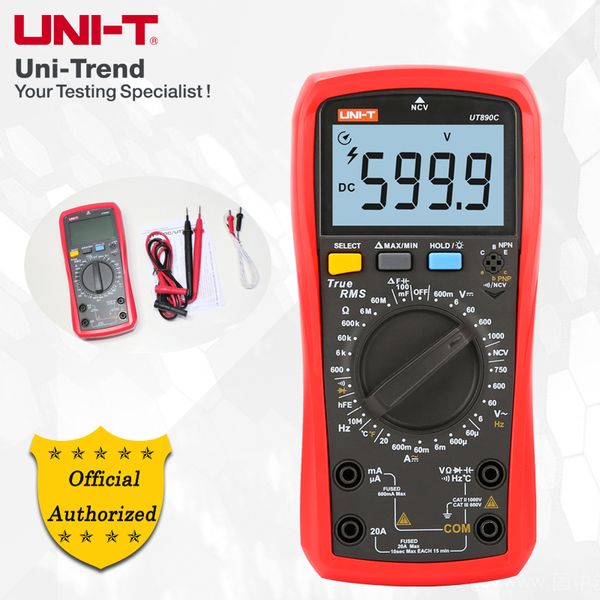

uni-t uniform ut890c/ut890d+ digital multimeter; manual range true rms multifunction digital multimeter/ncv/capacitance test